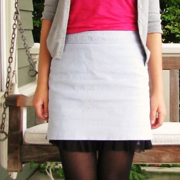 Express Pinstripe/Seersucker Mini Skirt - Picture 6 of 6